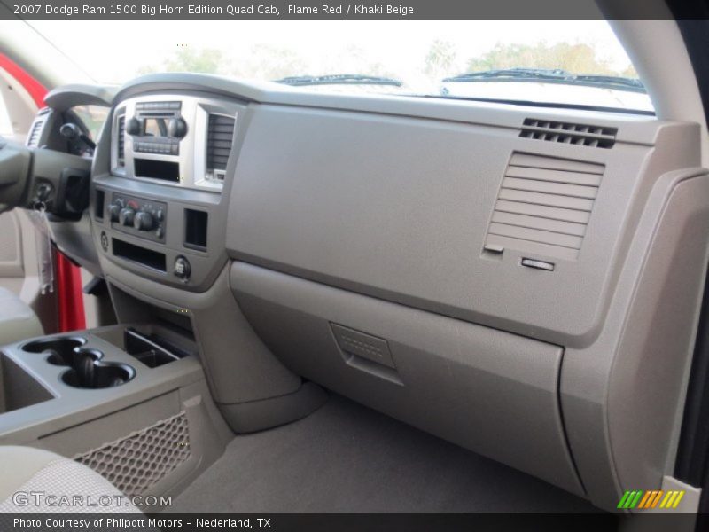 Flame Red / Khaki Beige 2007 Dodge Ram 1500 Big Horn Edition Quad Cab