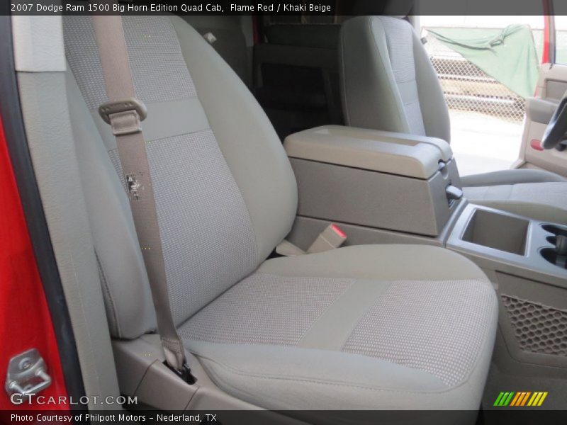 Flame Red / Khaki Beige 2007 Dodge Ram 1500 Big Horn Edition Quad Cab