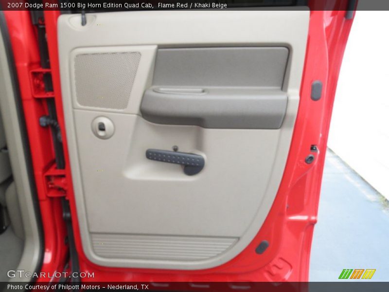 Flame Red / Khaki Beige 2007 Dodge Ram 1500 Big Horn Edition Quad Cab