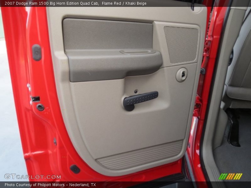 Flame Red / Khaki Beige 2007 Dodge Ram 1500 Big Horn Edition Quad Cab