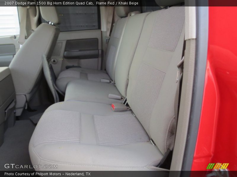 Flame Red / Khaki Beige 2007 Dodge Ram 1500 Big Horn Edition Quad Cab