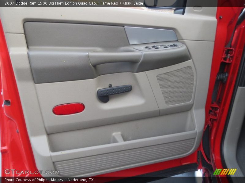 Flame Red / Khaki Beige 2007 Dodge Ram 1500 Big Horn Edition Quad Cab