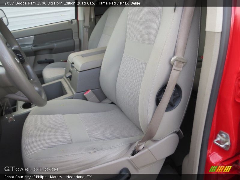 Flame Red / Khaki Beige 2007 Dodge Ram 1500 Big Horn Edition Quad Cab