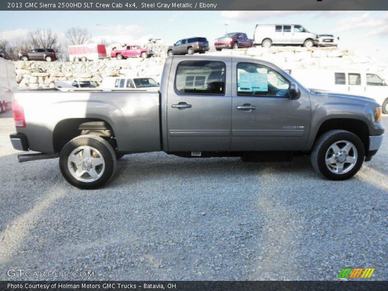 Steel Gray Metallic / Ebony 2013 GMC Sierra 2500HD SLT Crew Cab 4x4