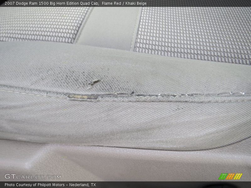 Flame Red / Khaki Beige 2007 Dodge Ram 1500 Big Horn Edition Quad Cab