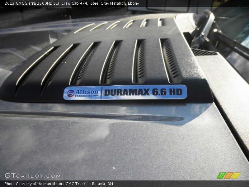 Steel Gray Metallic / Ebony 2013 GMC Sierra 2500HD SLT Crew Cab 4x4