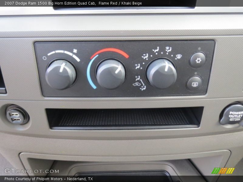 Flame Red / Khaki Beige 2007 Dodge Ram 1500 Big Horn Edition Quad Cab