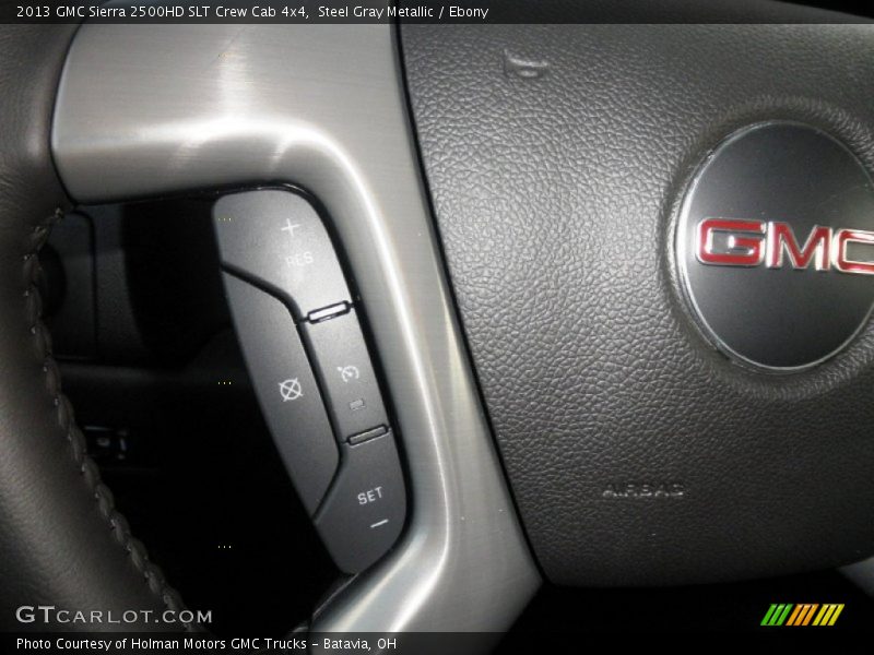 Steel Gray Metallic / Ebony 2013 GMC Sierra 2500HD SLT Crew Cab 4x4