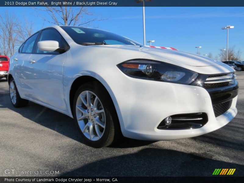 Bright White / Black/Light Diesel Gray 2013 Dodge Dart Rallye