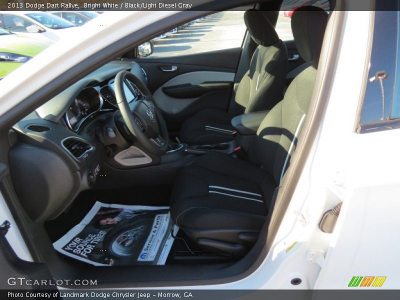 Bright White / Black/Light Diesel Gray 2013 Dodge Dart Rallye