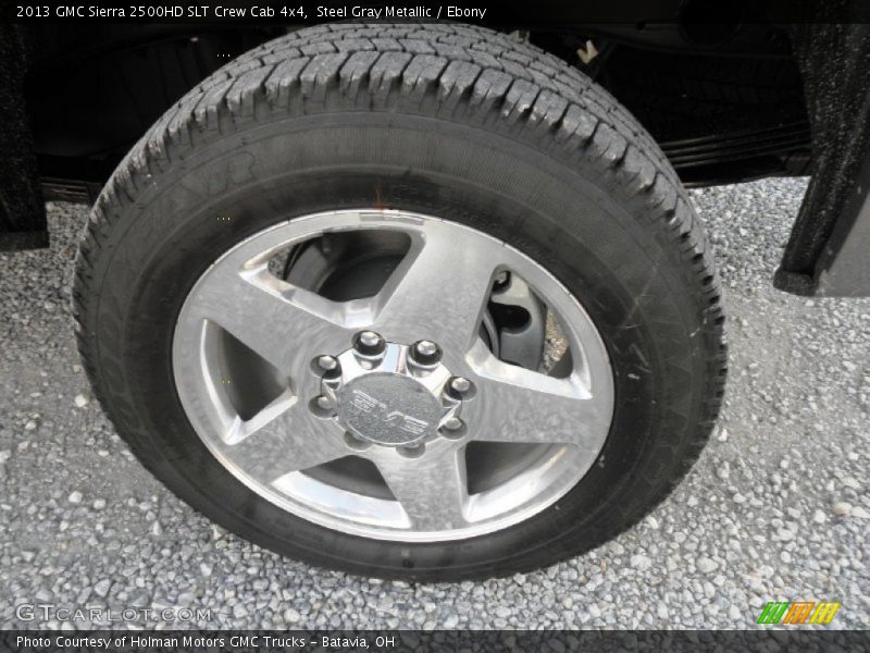 Steel Gray Metallic / Ebony 2013 GMC Sierra 2500HD SLT Crew Cab 4x4