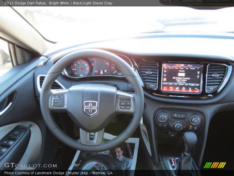 Bright White / Black/Light Diesel Gray 2013 Dodge Dart Rallye