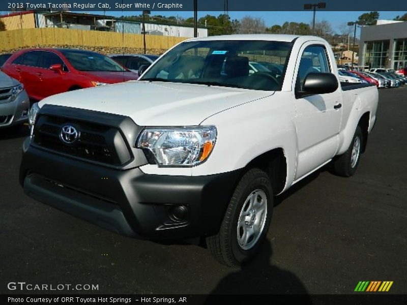Super White / Graphite 2013 Toyota Tacoma Regular Cab
