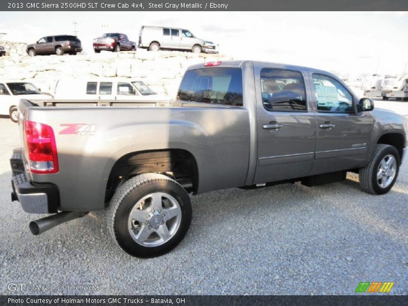 Steel Gray Metallic / Ebony 2013 GMC Sierra 2500HD SLT Crew Cab 4x4