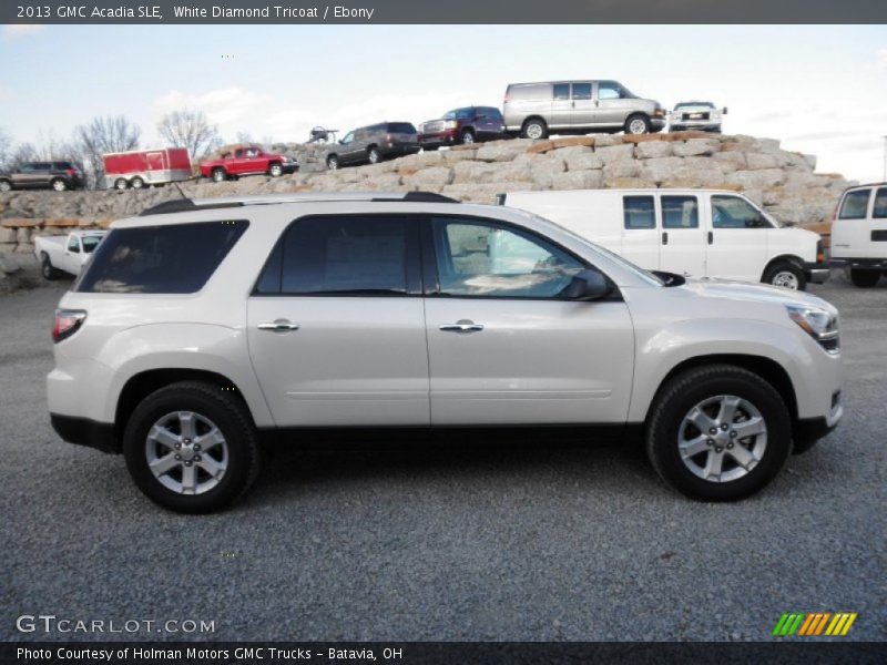 White Diamond Tricoat / Ebony 2013 GMC Acadia SLE