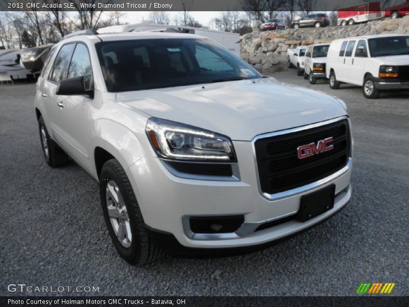 White Diamond Tricoat / Ebony 2013 GMC Acadia SLE