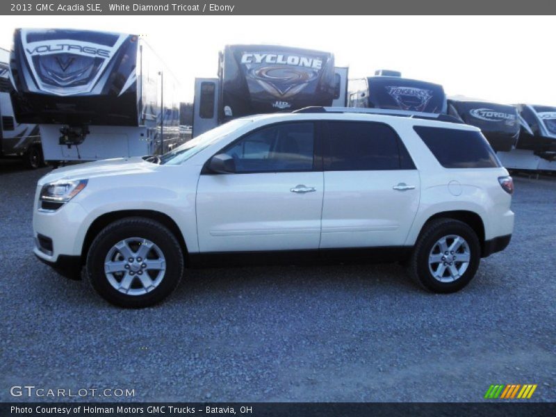 White Diamond Tricoat / Ebony 2013 GMC Acadia SLE