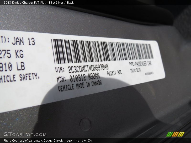 Billet Silver / Black 2013 Dodge Charger R/T Plus