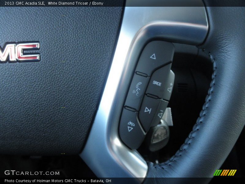 White Diamond Tricoat / Ebony 2013 GMC Acadia SLE