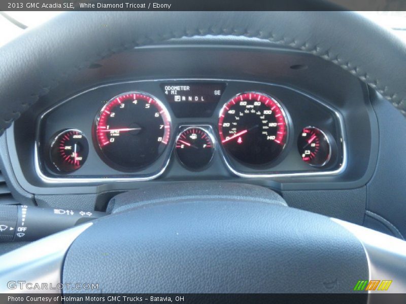 White Diamond Tricoat / Ebony 2013 GMC Acadia SLE