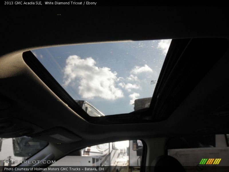White Diamond Tricoat / Ebony 2013 GMC Acadia SLE