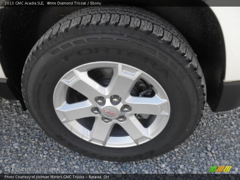 White Diamond Tricoat / Ebony 2013 GMC Acadia SLE
