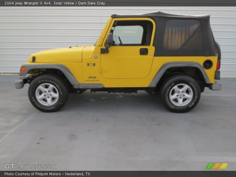 Solar Yellow / Dark Slate Gray 2004 Jeep Wrangler X 4x4