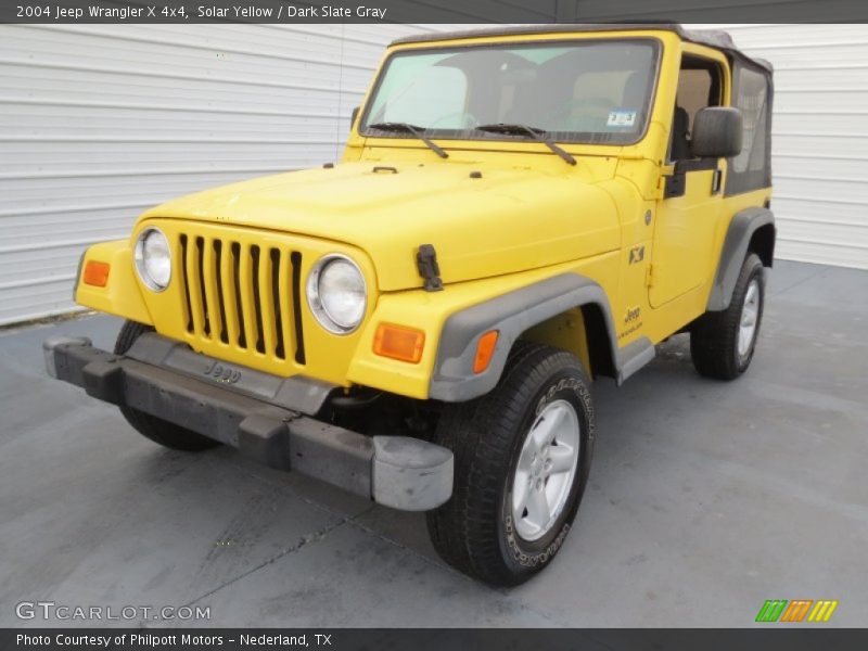 Solar Yellow / Dark Slate Gray 2004 Jeep Wrangler X 4x4