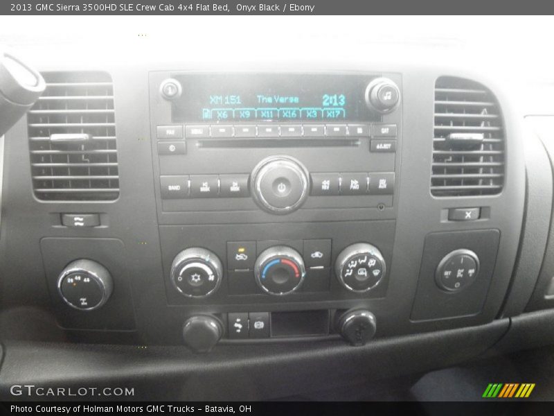 Onyx Black / Ebony 2013 GMC Sierra 3500HD SLE Crew Cab 4x4 Flat Bed