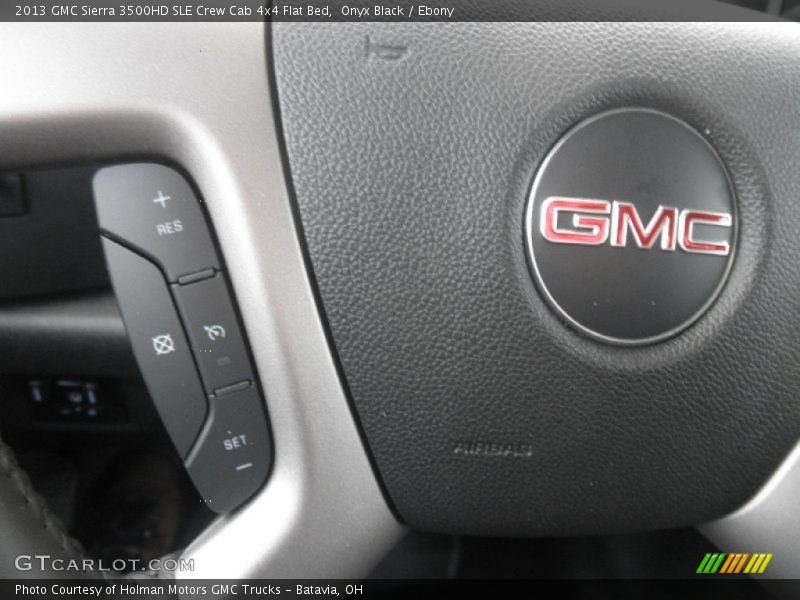 Onyx Black / Ebony 2013 GMC Sierra 3500HD SLE Crew Cab 4x4 Flat Bed