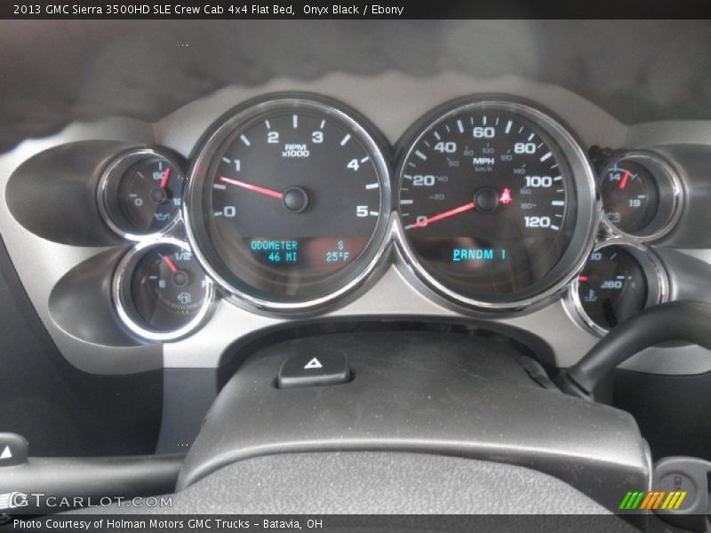 Onyx Black / Ebony 2013 GMC Sierra 3500HD SLE Crew Cab 4x4 Flat Bed