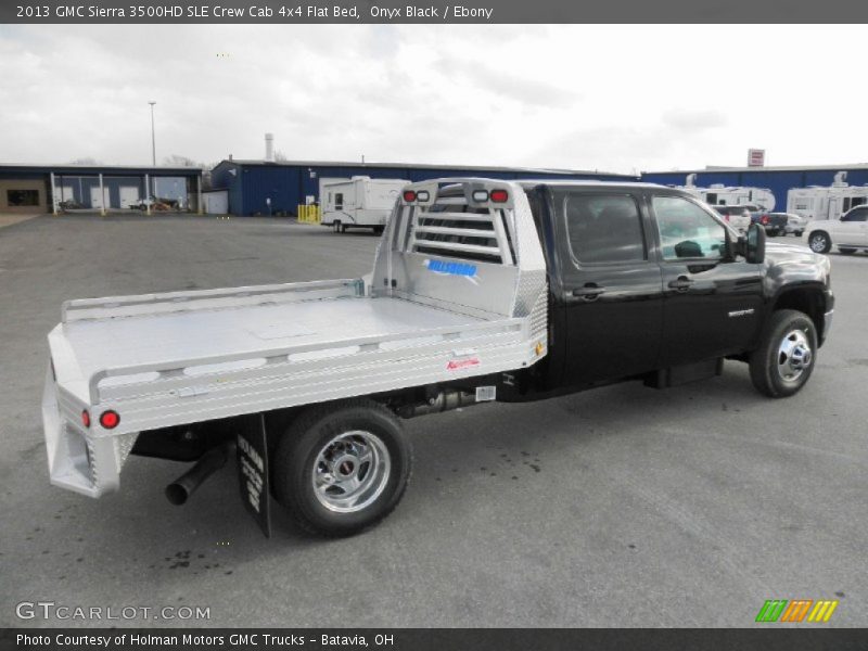 Onyx Black / Ebony 2013 GMC Sierra 3500HD SLE Crew Cab 4x4 Flat Bed