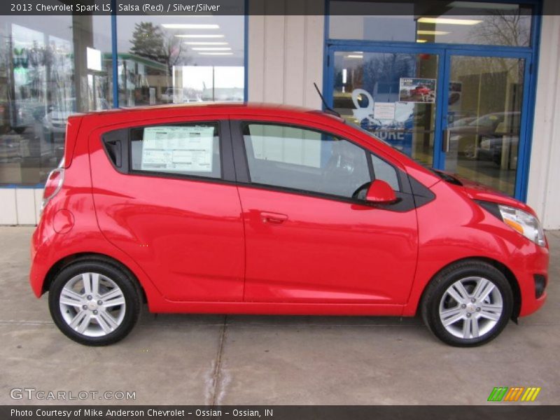 Salsa (Red) / Silver/Silver 2013 Chevrolet Spark LS