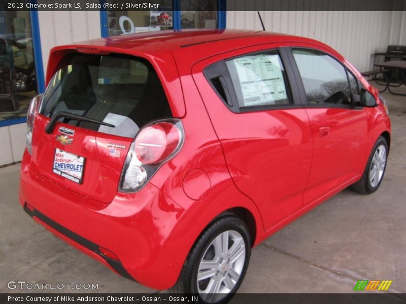 Salsa (Red) / Silver/Silver 2013 Chevrolet Spark LS