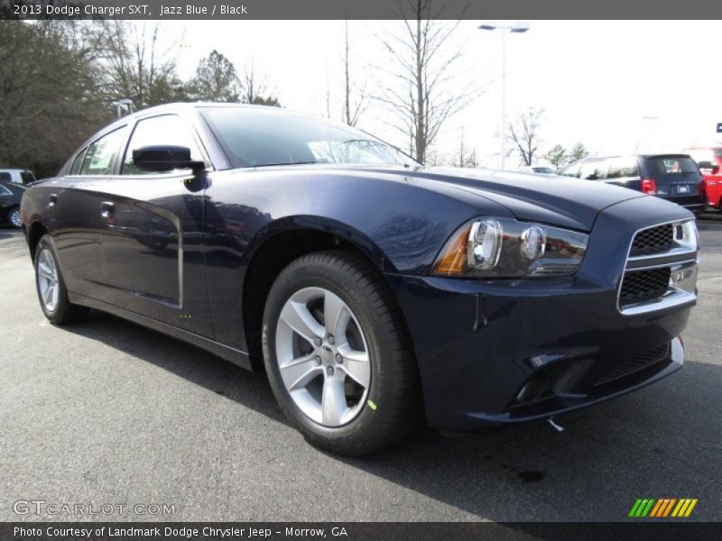 Jazz Blue / Black 2013 Dodge Charger SXT