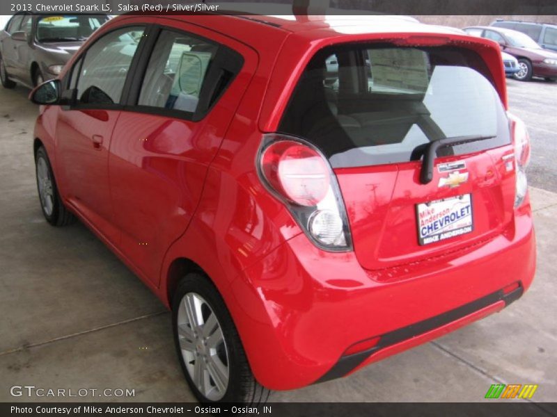 Salsa (Red) / Silver/Silver 2013 Chevrolet Spark LS