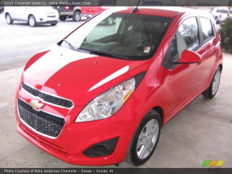 Salsa (Red) / Silver/Silver 2013 Chevrolet Spark LS
