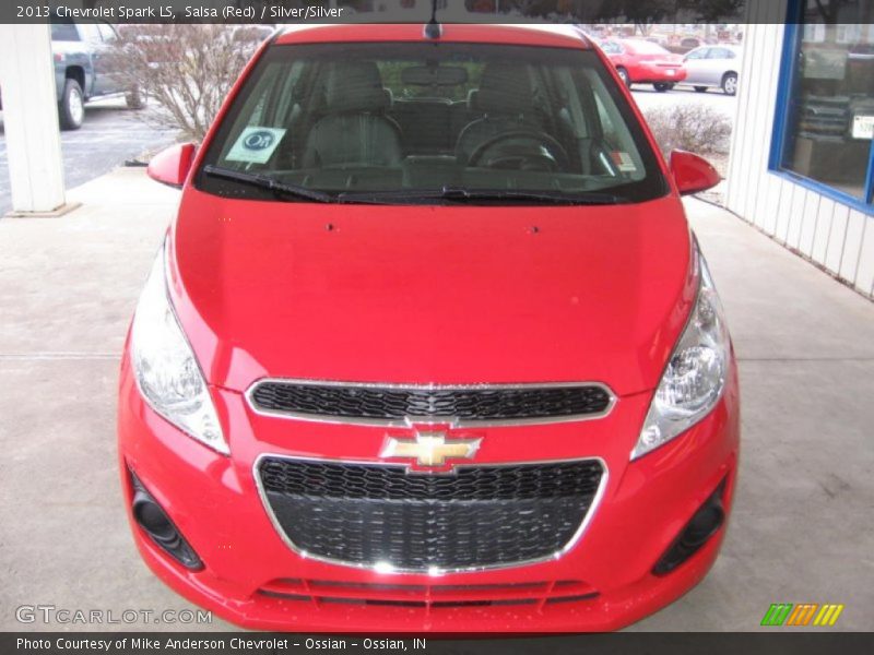 Salsa (Red) / Silver/Silver 2013 Chevrolet Spark LS
