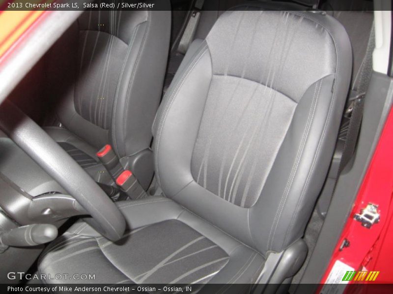 Salsa (Red) / Silver/Silver 2013 Chevrolet Spark LS