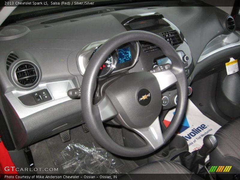 Salsa (Red) / Silver/Silver 2013 Chevrolet Spark LS