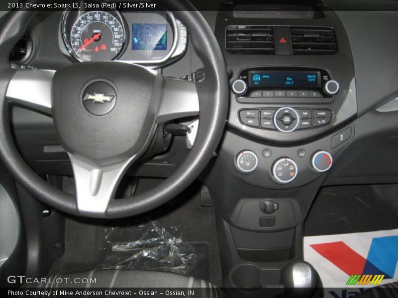 Salsa (Red) / Silver/Silver 2013 Chevrolet Spark LS