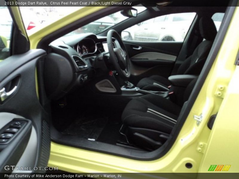 Citrus Peel Pearl Coat / Black/Light Diesel Gray 2013 Dodge Dart Rallye