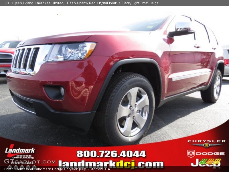 Deep Cherry Red Crystal Pearl / Black/Light Frost Beige 2013 Jeep Grand Cherokee Limited