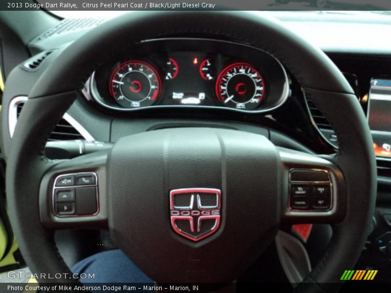 Citrus Peel Pearl Coat / Black/Light Diesel Gray 2013 Dodge Dart Rallye