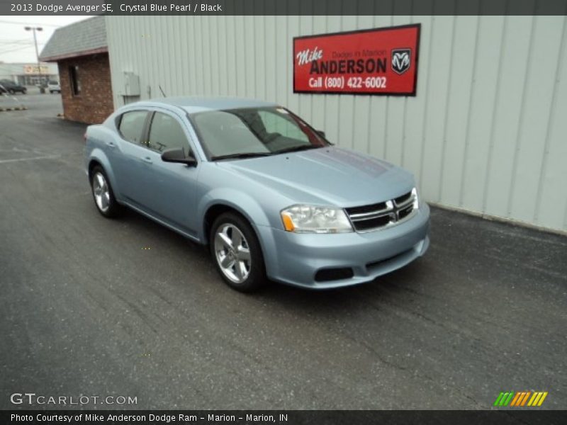 Crystal Blue Pearl / Black 2013 Dodge Avenger SE