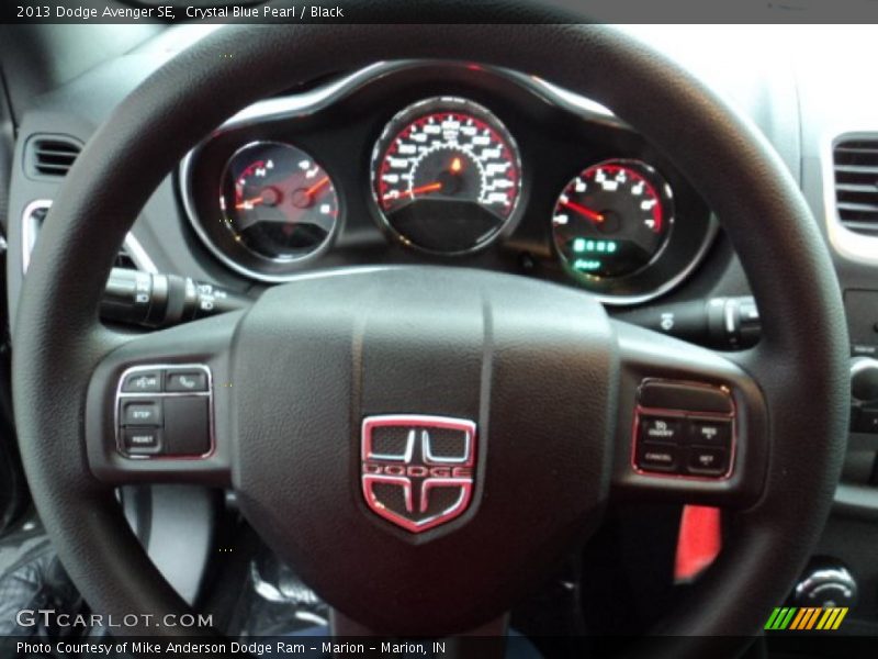 Crystal Blue Pearl / Black 2013 Dodge Avenger SE