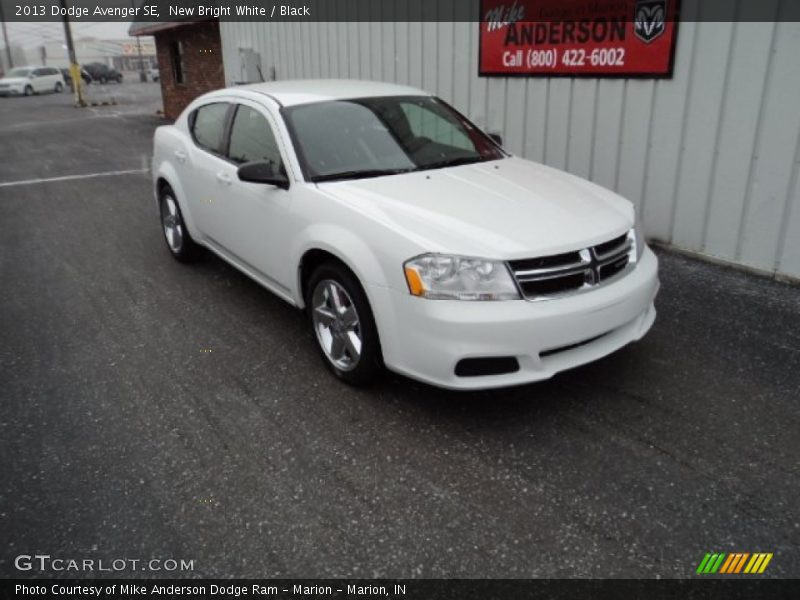 New Bright White / Black 2013 Dodge Avenger SE