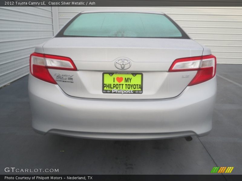 Classic Silver Metallic / Ash 2012 Toyota Camry LE