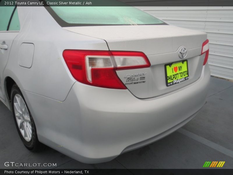 Classic Silver Metallic / Ash 2012 Toyota Camry LE