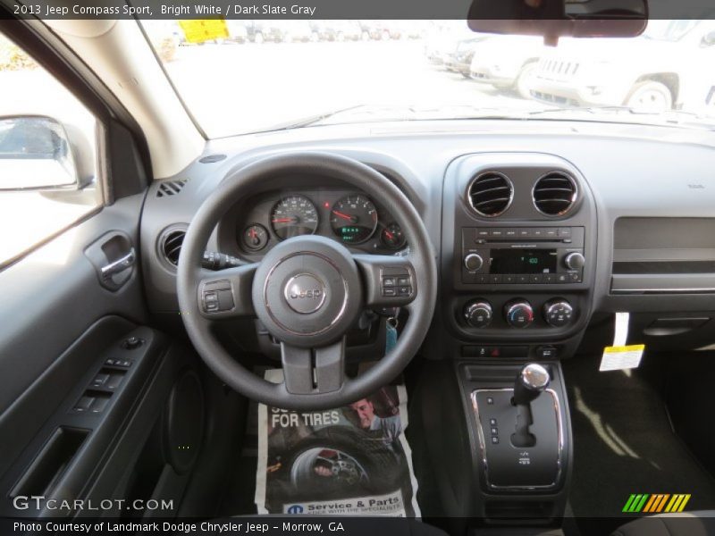 Bright White / Dark Slate Gray 2013 Jeep Compass Sport